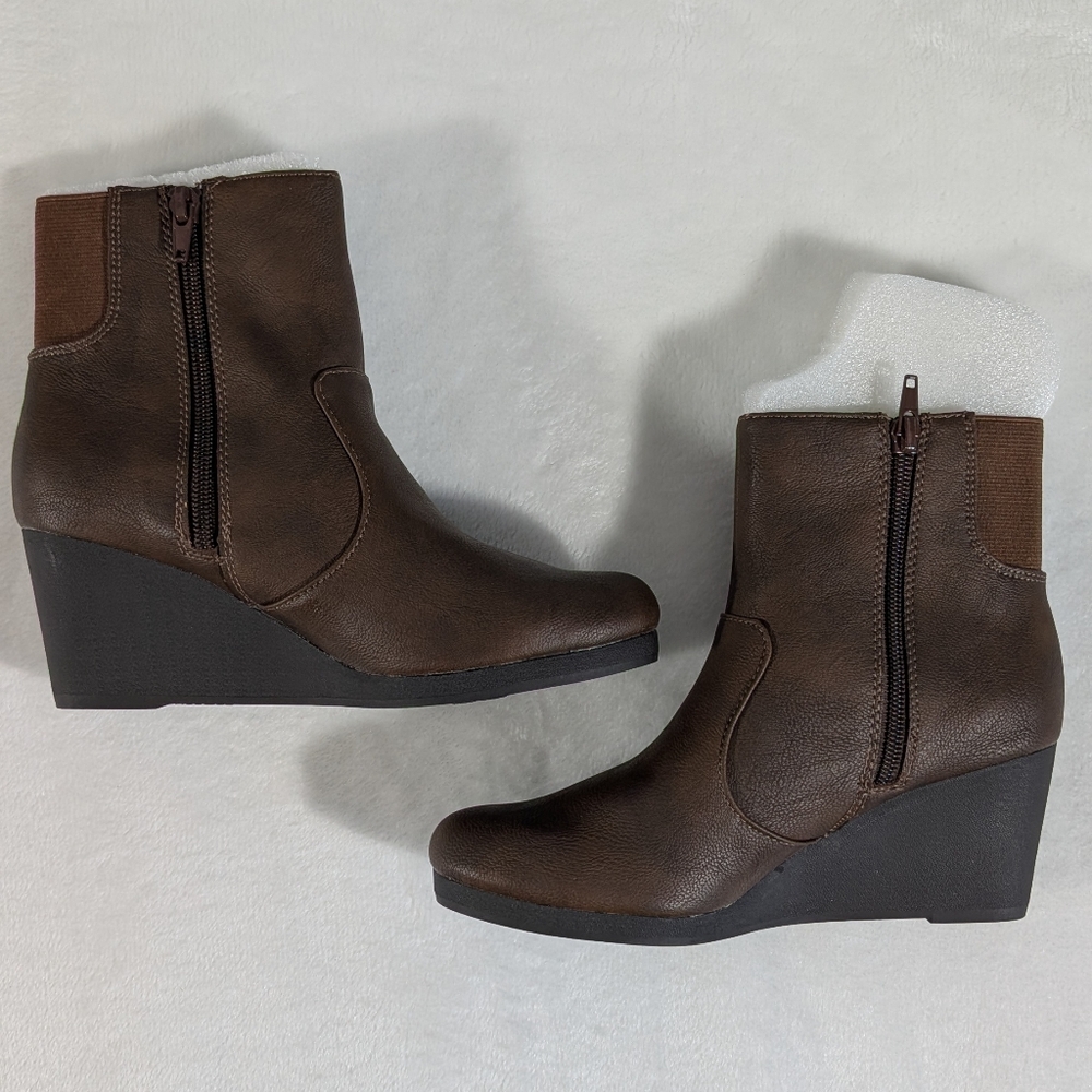 Lifestride Soft System Comfort Support Wedge Heel Ankle Boots Size 6M EU 36 - Picture 2 of 10